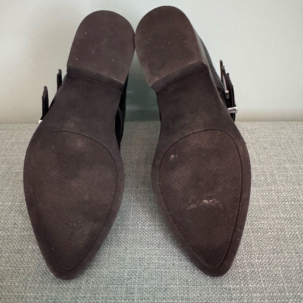 Madden Girl Black Buckle Ankle Booties - Picture 7 of 8